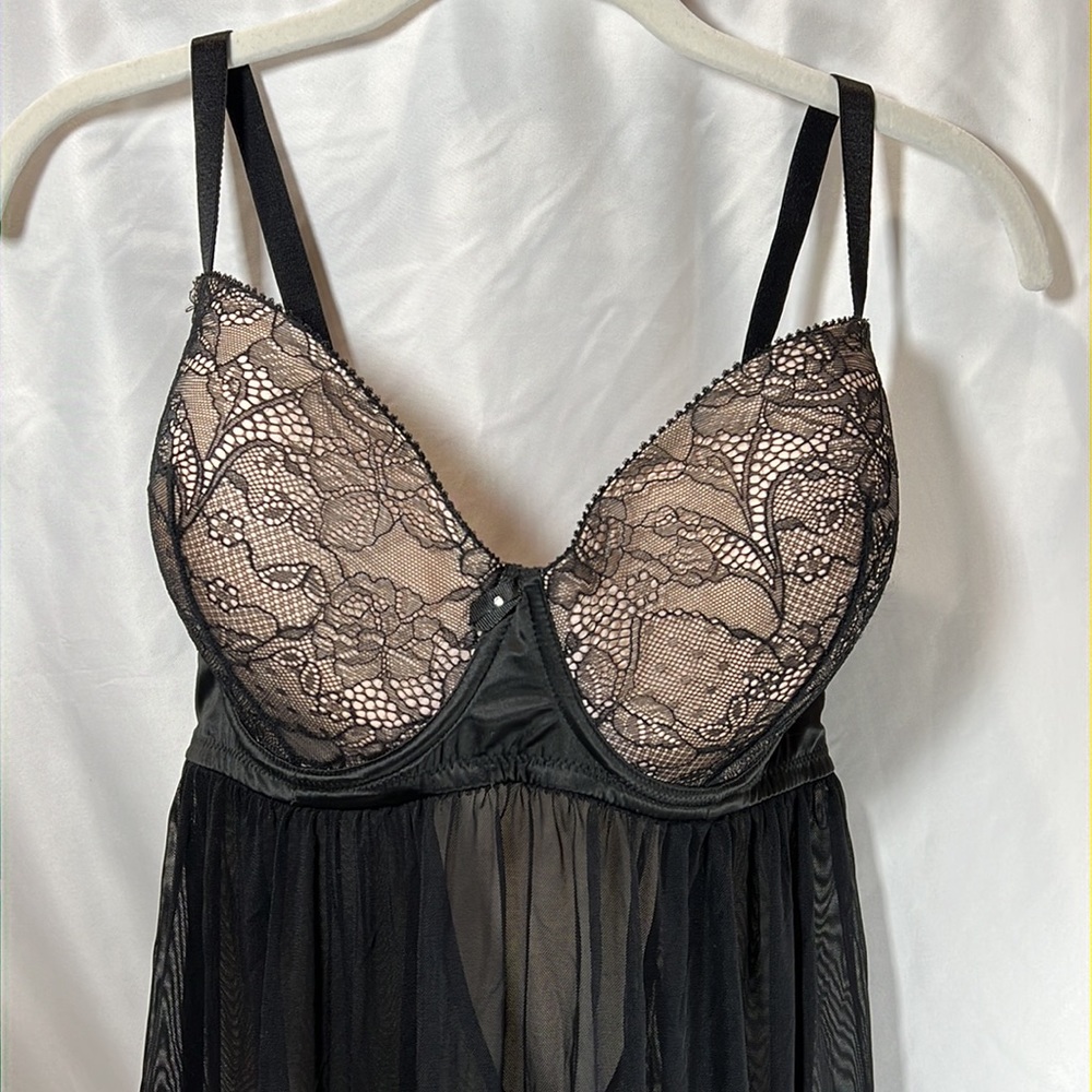 Parfait Womens Black Sexy Lace Babydoll Size 36E - Picture 2 of 8